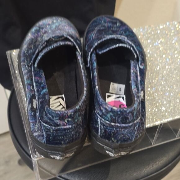 Vans Style 53 Velvet Blue Paisley Loafers - Picture 8 of 8